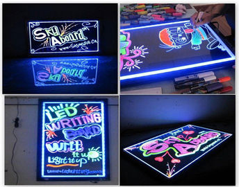 ইরেজেবল প্রতিপ্রভ LED লেখা বোর্ড 30 × 40cm ফ্ল্যাশিং অ্যানিমেশন পূর্ণ রঙ
