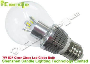 সিই RoHS অনুবর্তী উচ্চ ক্ষমতা E27 7watt নেতৃত্বাধীন গ্লোব বালব স্বচ্ছ গ্লাস হোম অফিস