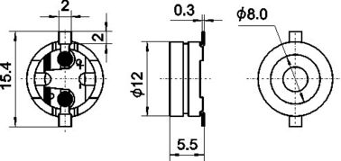 কম্পিউটার জন্য 3V SMD ও হর্ণ LCP, 12 * 5.5mm ইলেক্ট্রোম্যাগনেটিক পরিণত করার যন্ত্র, TS 16949 সার্টিফাইড