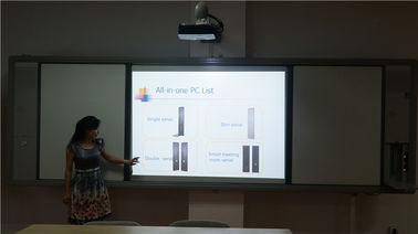 দ্বিপাক্ষিক ডিজাইন ফিঙ্গার টাচ ইন্টারেক্টিভ হোয়াইটবোর্ড এবং HDMI স্মার্ট শিক্ষা কালি কলম দিয়ে সিস্টেম